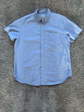 J. Crew Short-Sleeve Button-Down Shirt - Light Blue